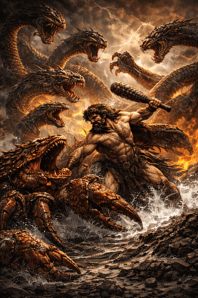 La légende de Karkinos et Héraclès